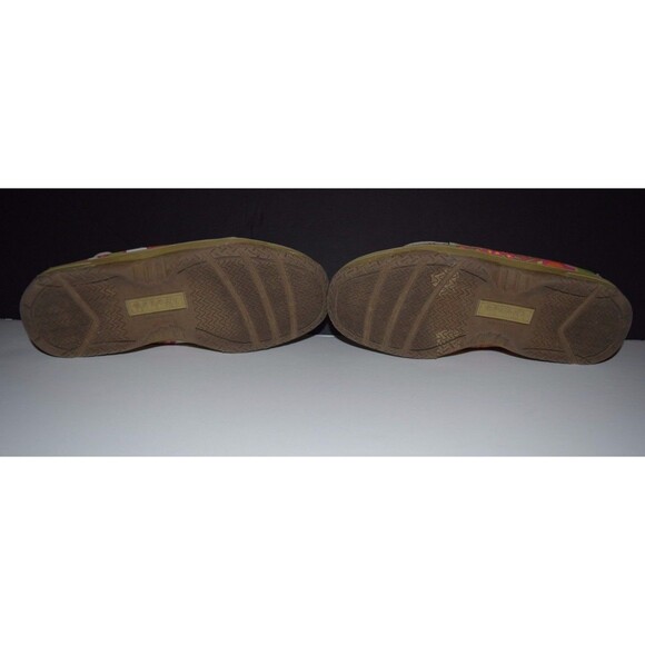 EUC SPERRY TOP SIDER GIRLS ANGELFISH FLORAL BROWN TAN BOAT DECK SHOES SIZE 12.5 - Picture 7 of 7